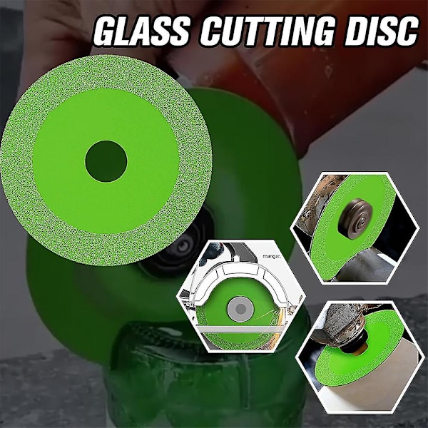 Diamantskive for glass, egnet for marmor, glass, keramiske fliser og krystall