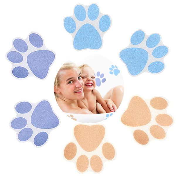 20 st Halkskyddande Badkarsdekaler Självhäftande Paw Print Halkskydd