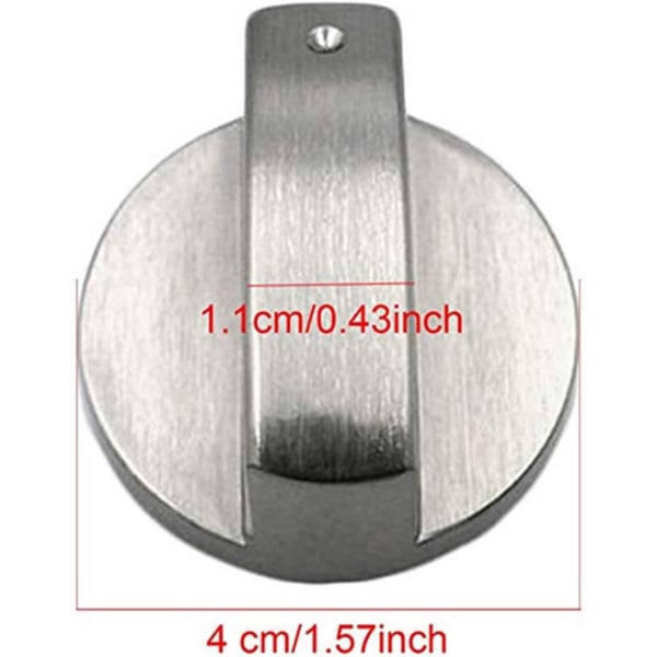6 stk (0 grader, 8 mm) Gasknapper, Universal Zink Rotationskontaktstyring