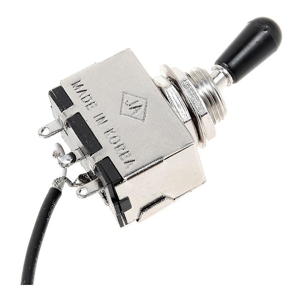 Förkopplad gitarrkabel med två mikrofoner 500k potentiometer 3-vägs vippströmbrytare silver