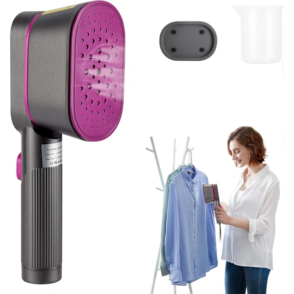 Bärbar ångstrykjärn för kläder 1000W, Mini Bärbar Vikbar Tvättutrustning med 60ml Tank, Handhållen Ångare