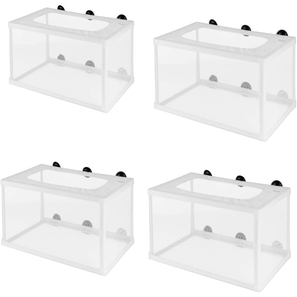 4 stk. Akvarium Isolationsboks Fiskekum Isolationsnet Inkubation