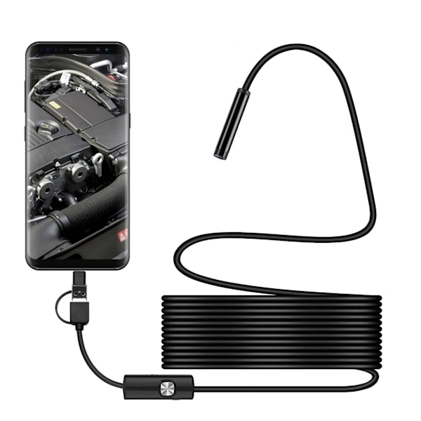 Endoskooppikamera valolla, USB-endoskooppi