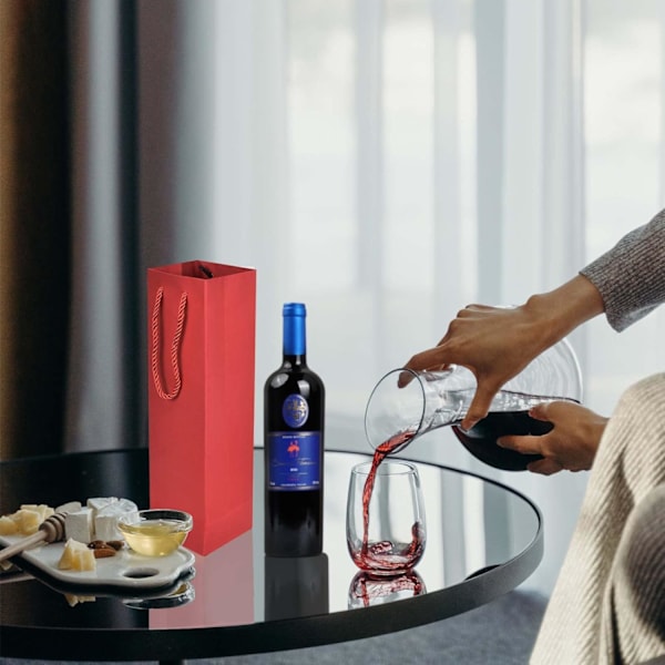 4 stk. Vingaveposer, Gaveposer med Håndtag, Champagne