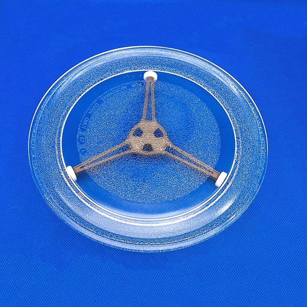 Triangelformad bricka, hållare för mikrovågsugn, roterande ring för mikrovågsugn, för 24,5 cm mikrovågsdelar platt glasplatta