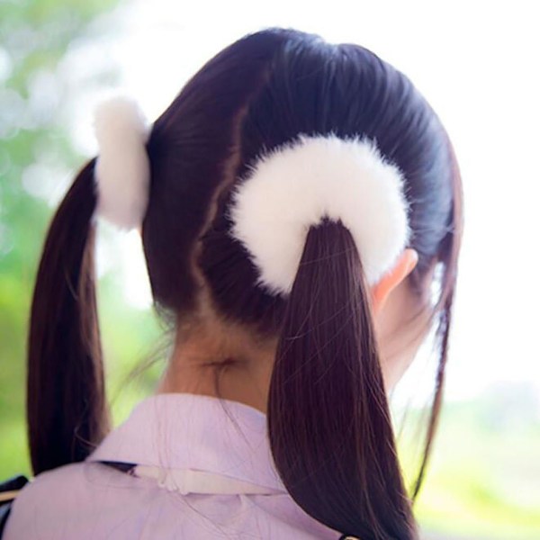Samlande pom poms, fluffig konstgjord kanin päls rynkor konstgjord päls