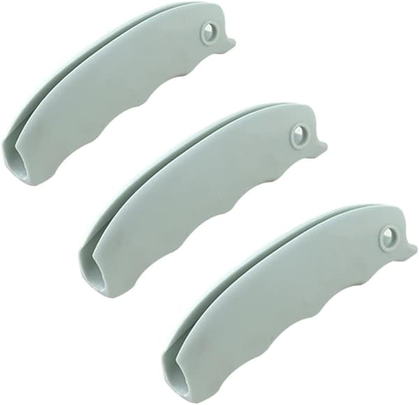 3 stykker (blå) Handle for handleposer i silikon og plast