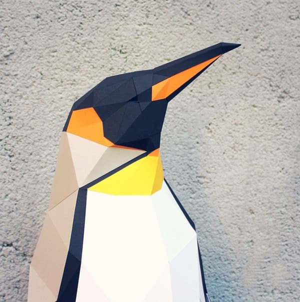 1 st Pinguin, DIY Papperskonst-kit, papperspinguin, Dekoration, Hem