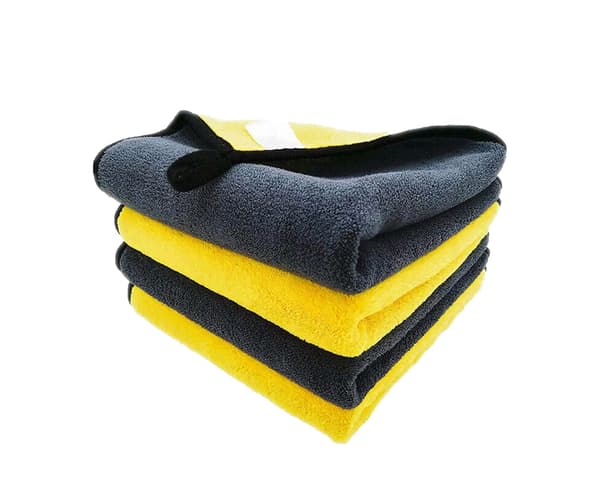 4 stk Bil Dobbeltsidig Korallfleece Absorberende Håndkle Glass