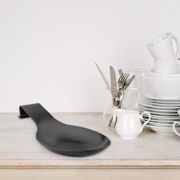 Skeholder i rustfrit stål, spatelholder, 24,9 x 9,4 cm (sort 2 stk.)