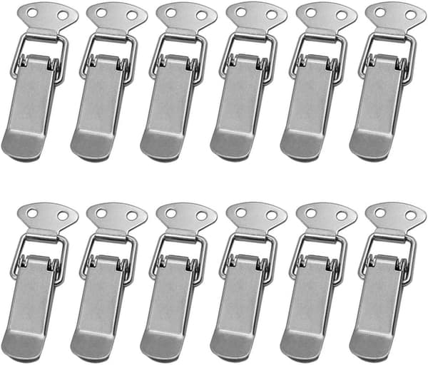 12 stk Solid Box Jern Fjærspenne Andetunge Spenne Flat Nese