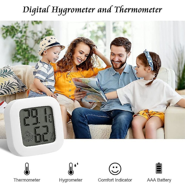 Inomhus Termometer Hygrometer, 2 st Mini Högprecision Digital Inomhus Hygrometer Termometer, Noggrann Termometer Och Hygrometer