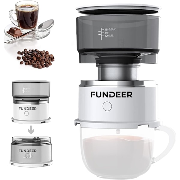 Mini Kaffemaskine, Rejsekapselkaffemaskine, Drypkapselkaffemaskine, Kompakt Automatisk Kaffemaskine, Velegnet til
