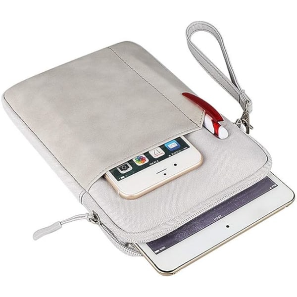 1 ljusgrå IPAD-förvaringsväska, bärbar väska case