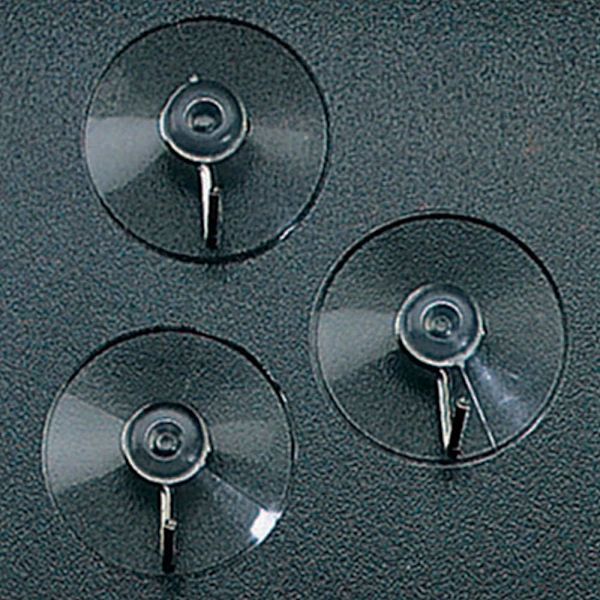 12 kpl Imuriasuutin koukkuja, Halkaisija Ø 40 mm, Läpinäkyvä, Metallikoukun kanssa