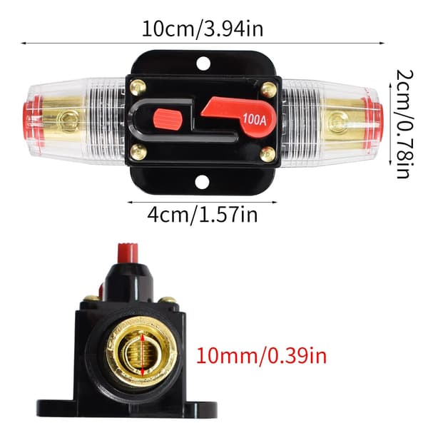 100A Bilströmställare, Strömställare för Ljud 12V-24V DC