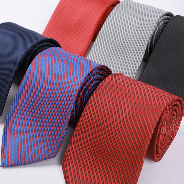 Slimmad tunn slips för män, tunn massiv formell sidenslips (modell 8XA002)
