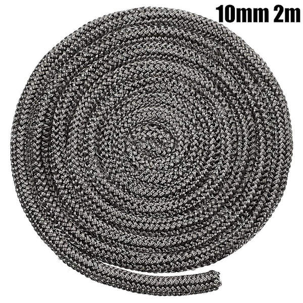 8mm Svart Spis Eldrep Fiberglasrep Tätning 2m Längd Vedspis Loggbrännare Hög Temperatur Spis Tätningsrep