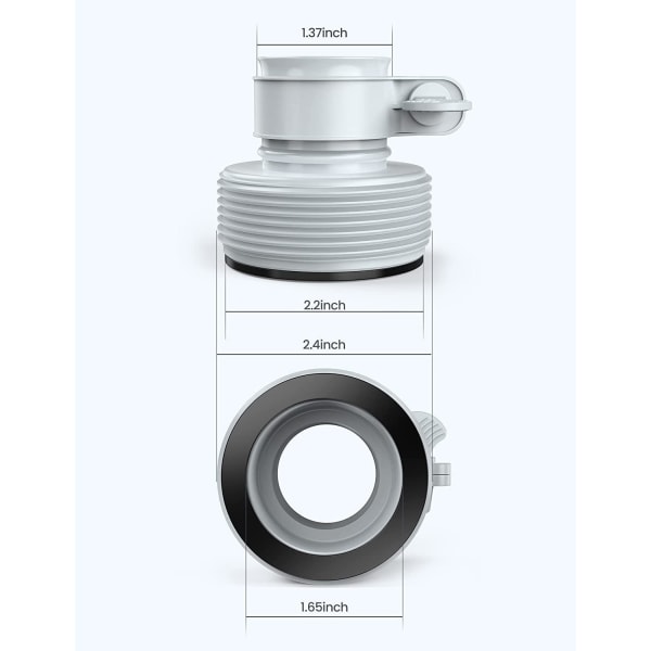 Filterpumpe sandhastighetspumpe svømmebassengslange adapter 1,25 tommer