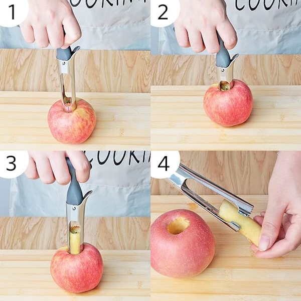 Med Apple sugekop ABS håndtag, rustfrit stål savtakket
