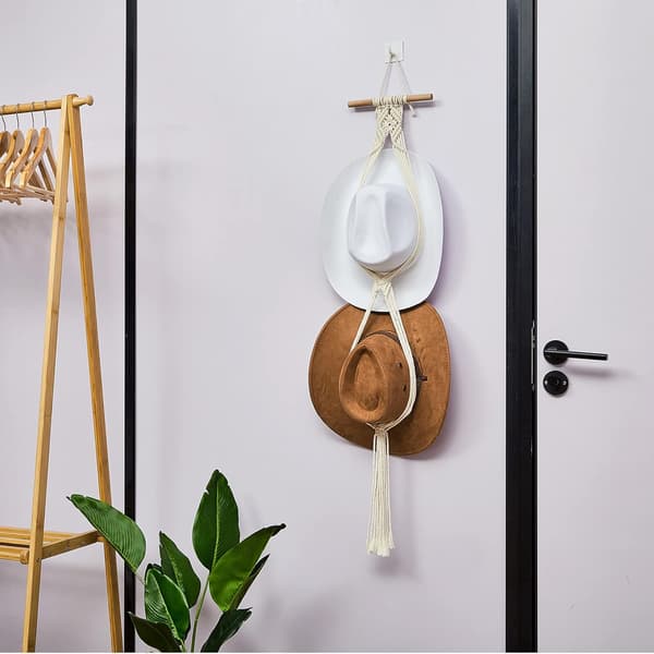 Makrameehatturipustimet Boho Hat Rack Cowboy Hat Hanger Oven Oven