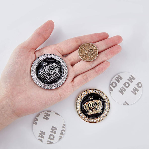 2 stk 3D Prinsessekrone Legering Metall Bilklistremerke Prinsessekrone