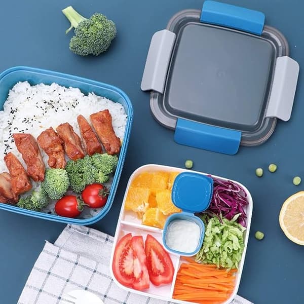 Madkasse med Zoneringskomponenter Holdbar Bento Madkasse til