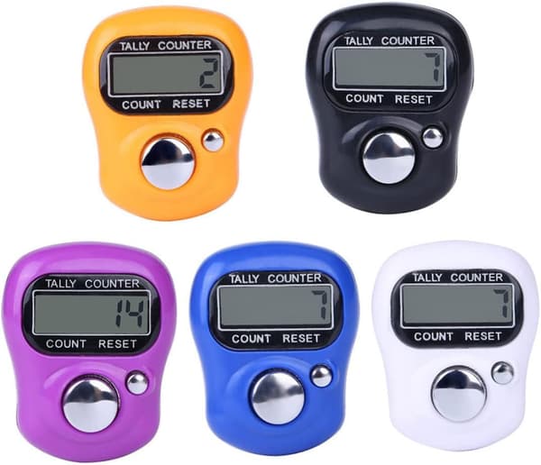 5 stk Mini LCD Digital Fingerteller Elektronisk Hånd
