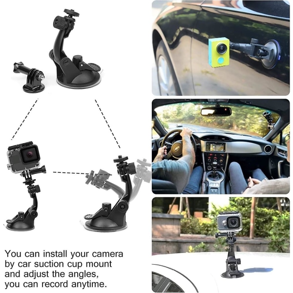 12-i-1 Foldbar Selfie Stick Tilbehørssæt Til Gopro 9 / 8 / 7 / 6 / 5