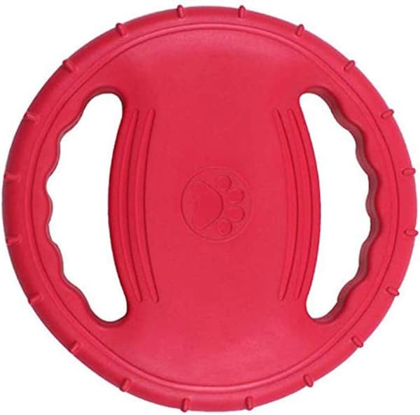 Gummifrisbee for store hunder rød