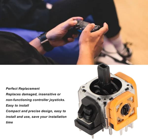 5 3D Analog Joysticks til PS5 Controller, Udskiftning 3D Analog Joystick Kompatibel med PS5 Gamepad, Joystick Modul