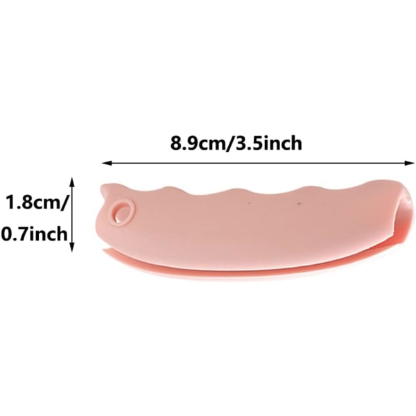 3 stk (Rosa) Handle for handleposer i silikon og plast