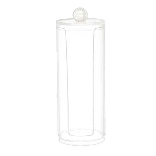2-pack Bomullslagringstorn, Akryl, Rund, Med Lock, Badrum