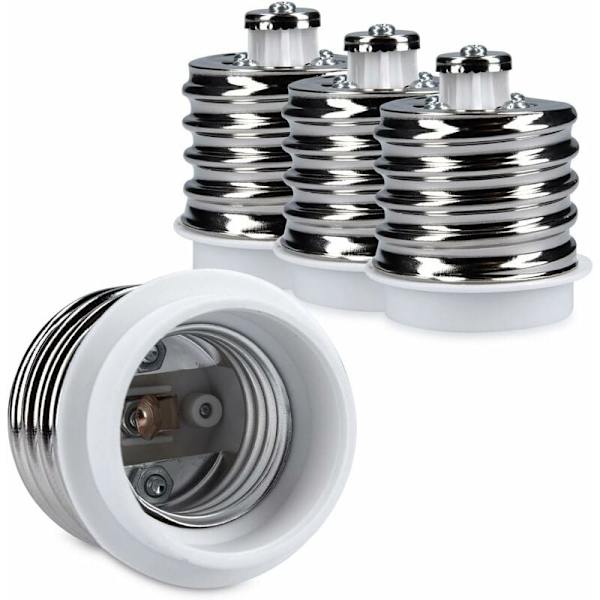 4x sokkeladapter - E40 til E27 sokkelkonverter - E27 sokkellampeholderadapter til halogen LED-pære