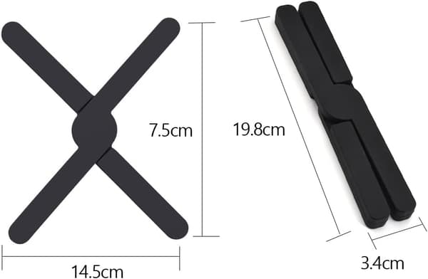 3 stk Foldbare Saucepander Silikon Anti-Slip Saucepander Silikon