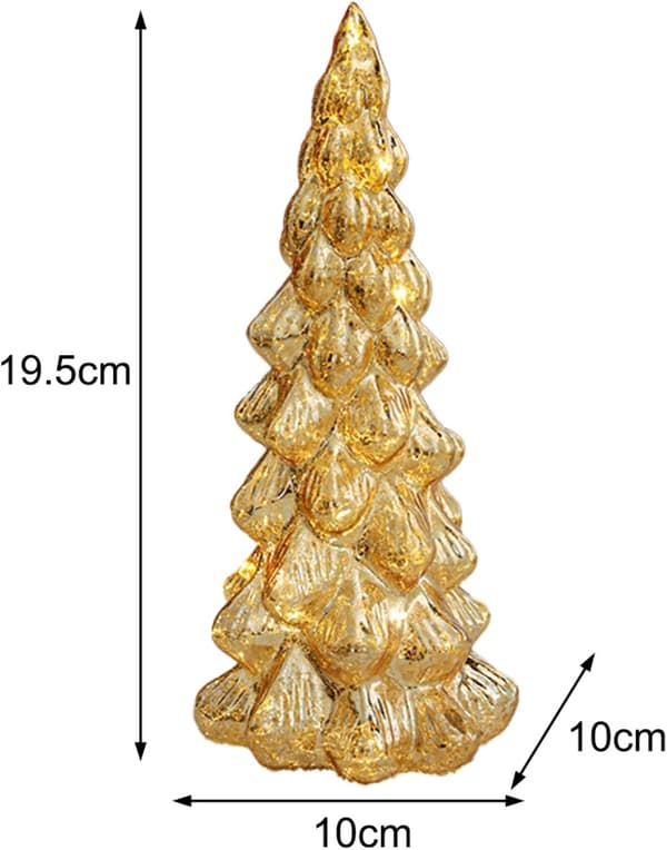 Juletræspynt i guld, medium, 7,8*5,2*4 tommer
