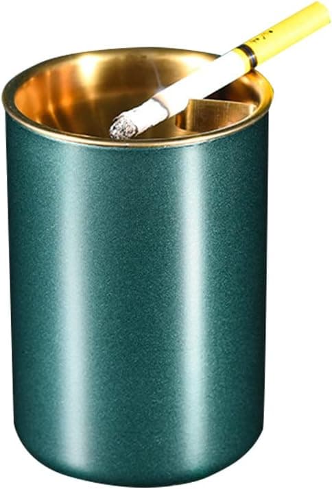 En Askkopp med lock Rostfritt stål Askkopp Mörk trendig