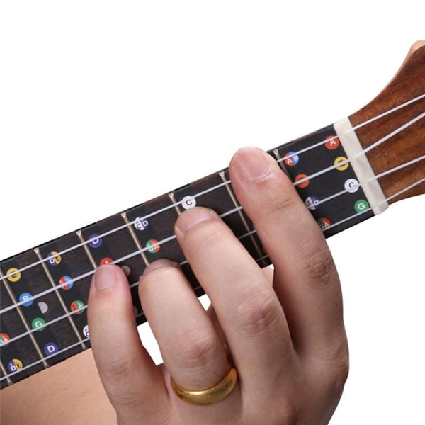 4 stk Ukulele Skala Klistremerker Hals Panel Klistremerker for Begynnere