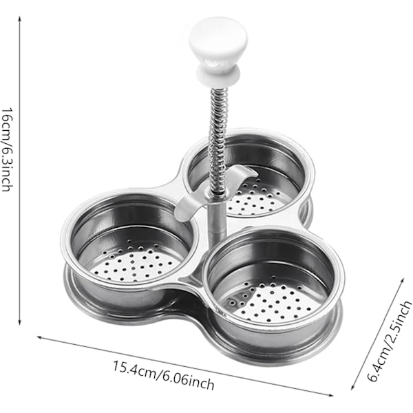 Munien keittäjä ruostumattomasta teräksestä valmistettu munien keittäjä munien keittäjä munien keittäjä 3 kupilla aamupalan keittotyökalulle