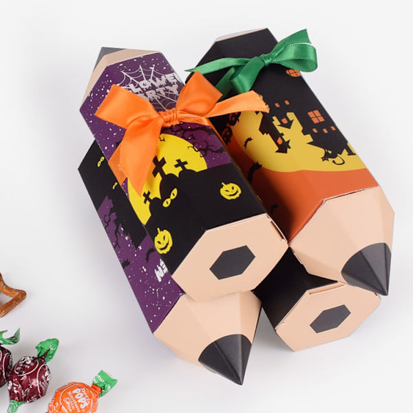 10 st Cartoon Penna Presentask Candy Presentask Halloween Rolig