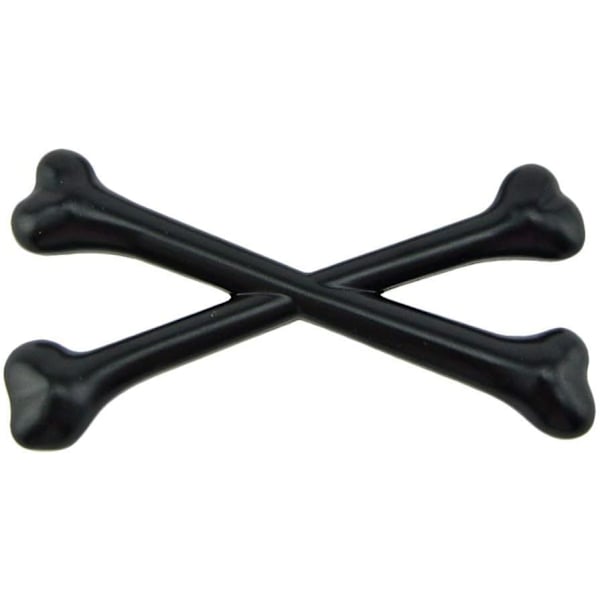 2 styk (9*8,5 cm, Sort) 3D Metal Personlighed Hodeskalle Skelet Død