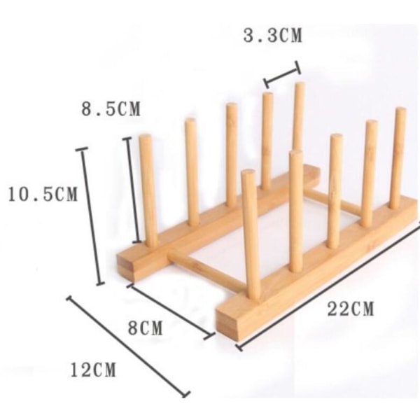 1 kpl bambupuinen keittiölautanen pidike leikkuulaudalle, astialle