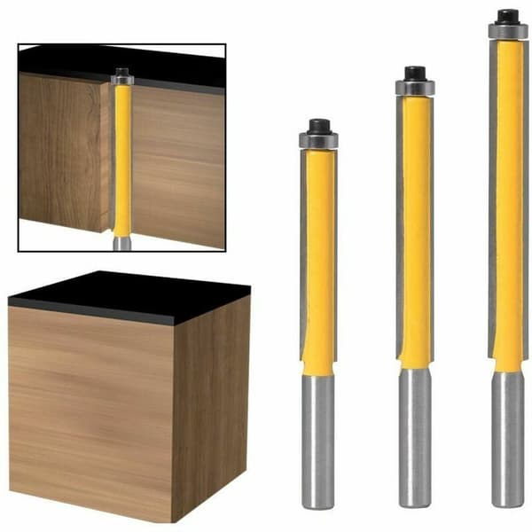 3 stk. 8 mm skaftleje-fræserbit, kopifræserbit med top