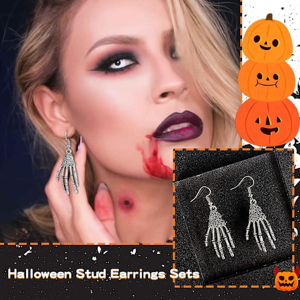 12 Par Halloween Thanksgiving Efterår Jul Tema Øreringe Sæt Ferie Øreringe Halloween Stud Øreringe Sæt Spid