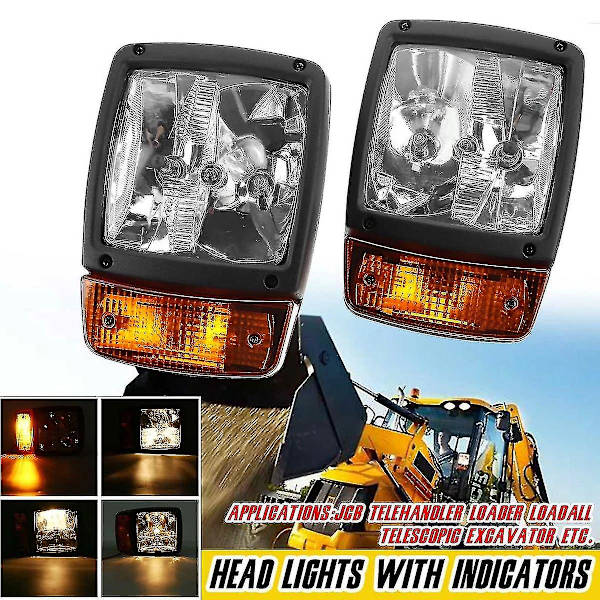 24v Gravemaskine Jcb Front Led Forlygter Blinklys Indikator
