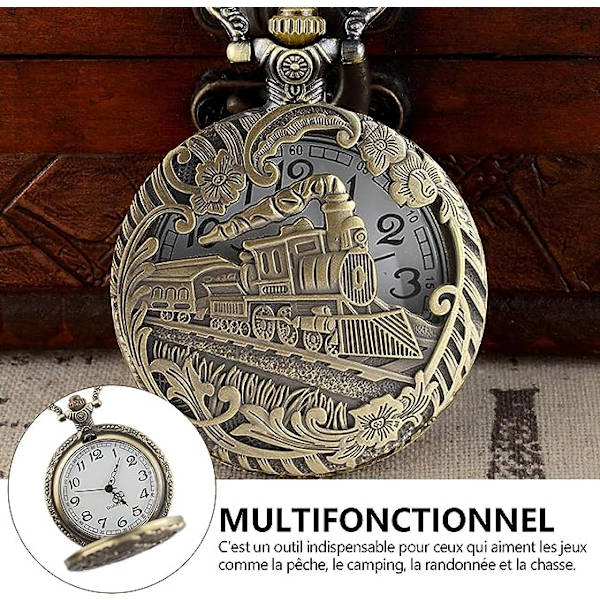 Vintage Kvarts Lommeur, Mænds Steampunk Lommeur med Kæde