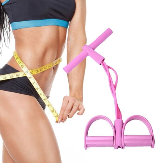Motståndsbälte med en pedal, fyra elastiska rör för sit-ups
