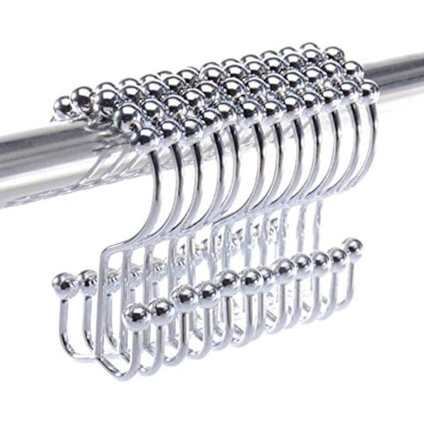 Vändbara Duschdraperihakar (12-pack) - Hög Kvalitet