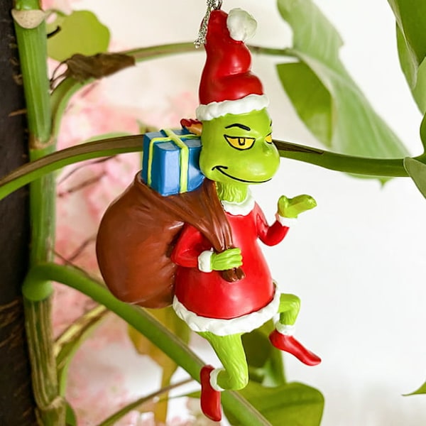 1 Julemandens Elf Grinch Dekoration Harpiks Håndværk Vedhæng Jul