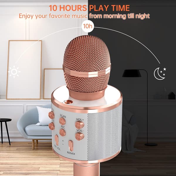 2 stk. Karaoke-mikrofon til børn, trådløs Bluetooth-karaoke-mikrofon til sang